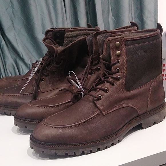 Flag LTD Men\'s Marsen Leather Shearling Lined Boots